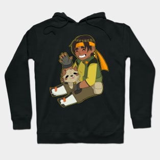 Hunk and dog plush Hoodie